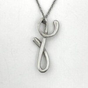 Tiffany Co Letter Y Necklace Alphabet Sterling Silver